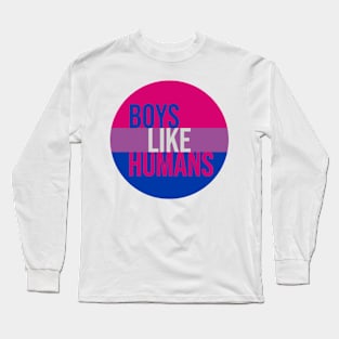 Boys Like Humans - Bisexual Pride Flag Long Sleeve T-Shirt